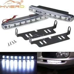 Car Turn Signal DRL Daytime Running Light Lens 8LED White 12V 24V HeadLamp Lighting Hight Bright Parking Bulb Fog Trunk Day lamp