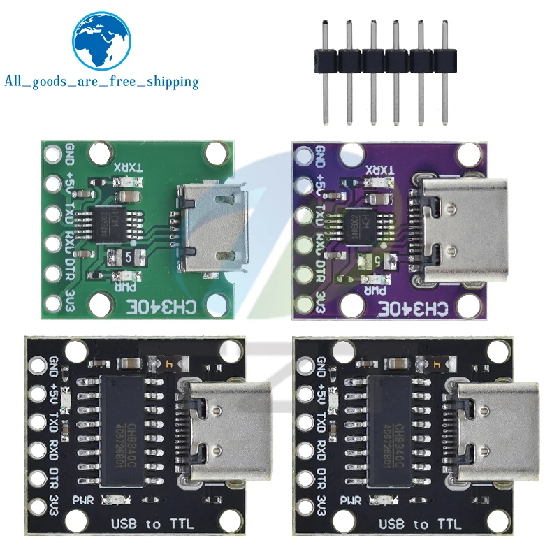 TZT CH340N SOP8 USB to TTL Module Pro Mini Downloader Replaces CH340G CH340E CH340C CH9340 For Arduino ESP32