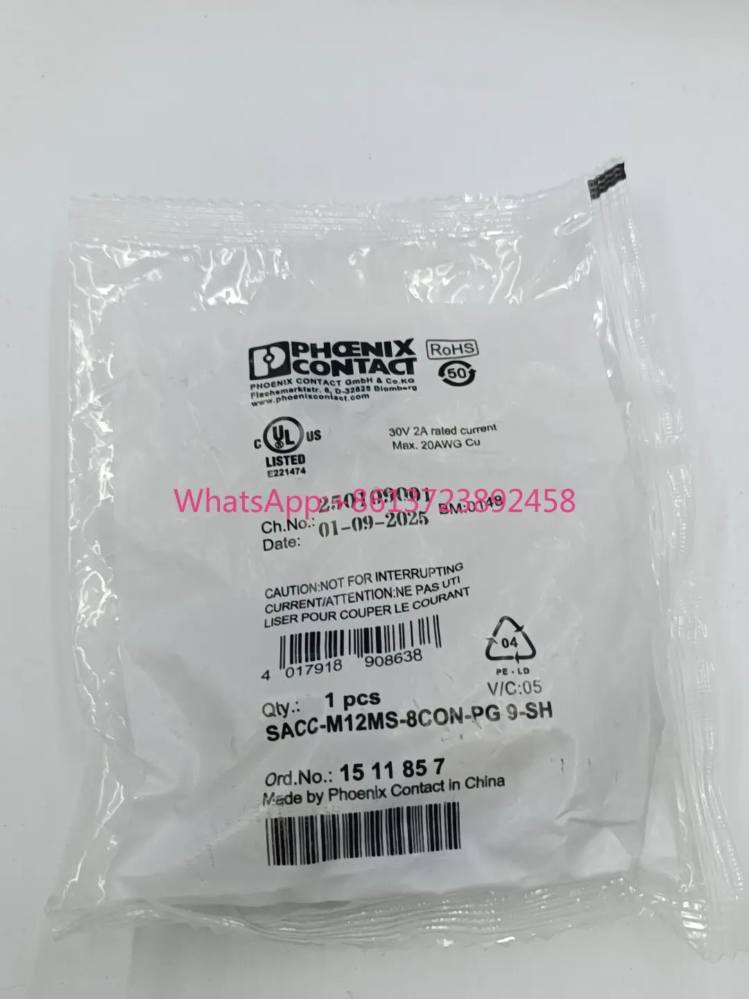 Phoenix connector SACC-M12MS-8CON-PG 9-SH high quality
