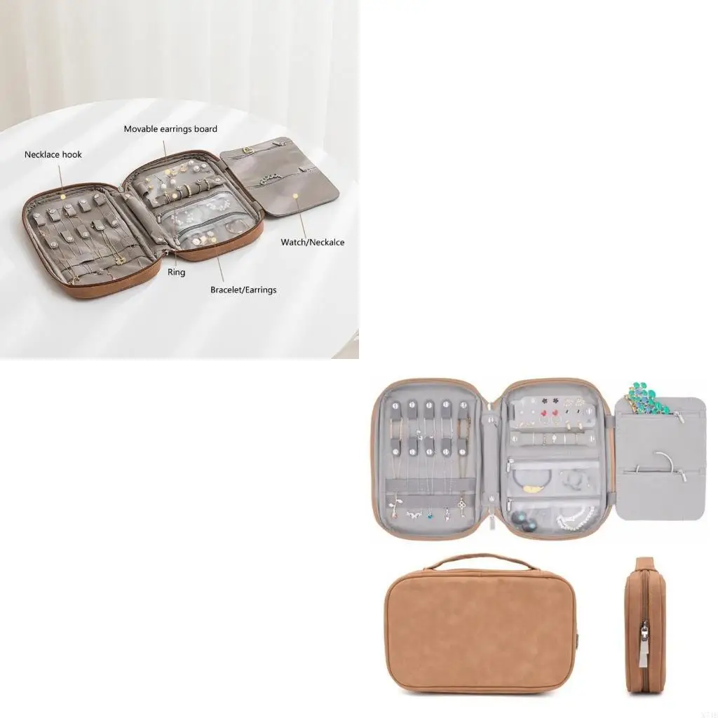 

Водонепроницаемая кожаная сумка для ожерелья, модные футляры для ювелирных изделий, женский органайзер для сережек