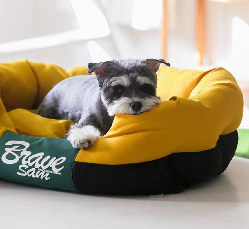 

Small to Medium Sized Pet Kennel with Easy Clean Detachable Washable Mat Non-Stick Hair Bed-for Cats and Dogs