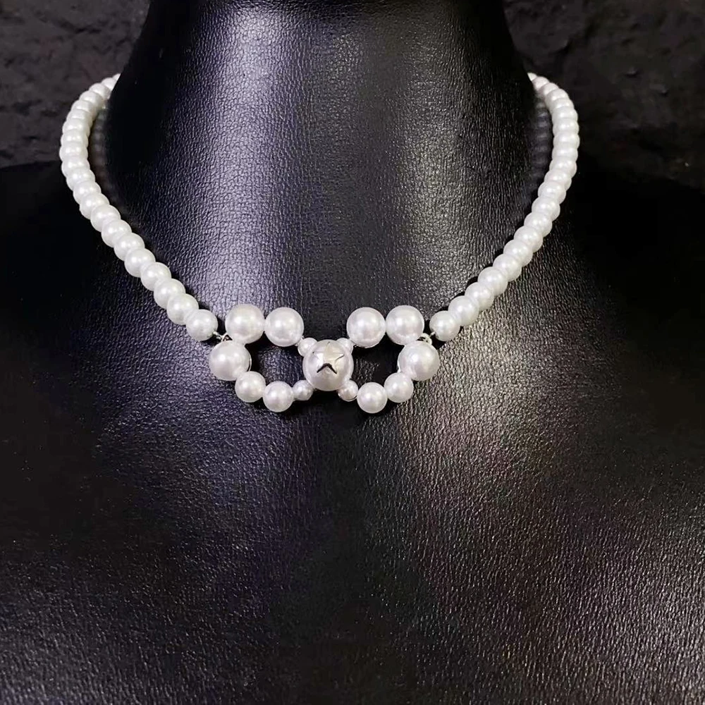 Sorxkcs-Collier de perles à nœud papillon pour femme, bijoux fantaisie, étoile à cinq branches, amour, luxe, nouveau, 2024