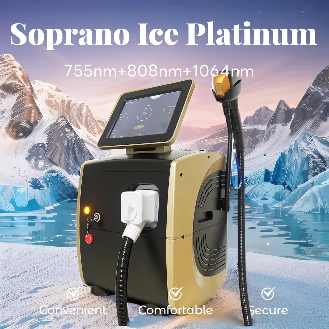 2024 Newest Ice Titanium 808nm Diode Laser Hair Removal Machine 3 wavelengths Alexandrit Laser Painless Permanent Hair Removal