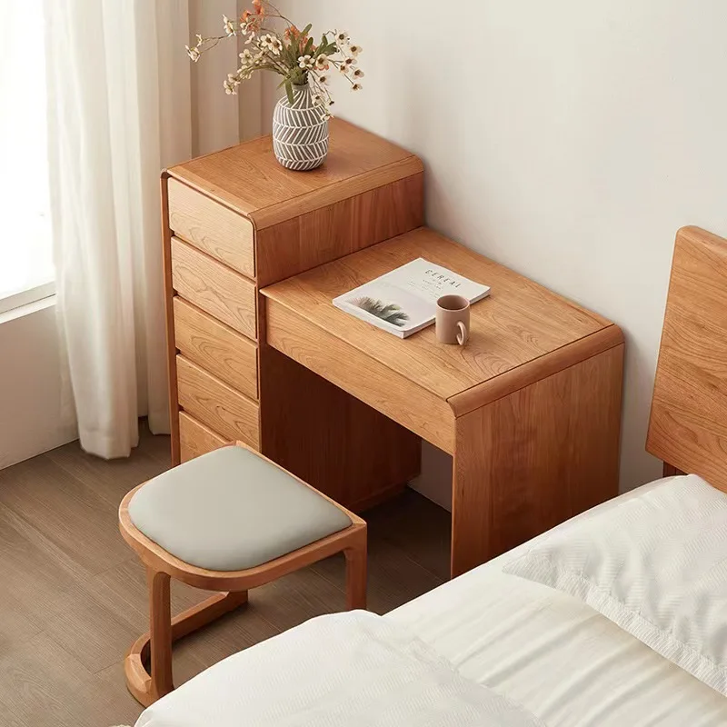 Black walnut new Chinese dresser bedroom makeup table flip cherry computer table storage storage dressing table