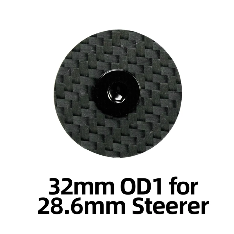 Carbon Fiber Bowl Cover With Black Titanium Screws Grip Cover 28.6Mm Bicycle Accessories Mountain Bike Parts