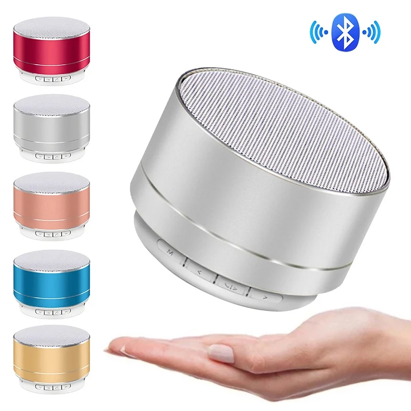 Mini Metal Subwoofer Wireless Bluetooth Speaker Music Sound Box Portable Car Audio Support TF Card USB Charging For Phone Laptop