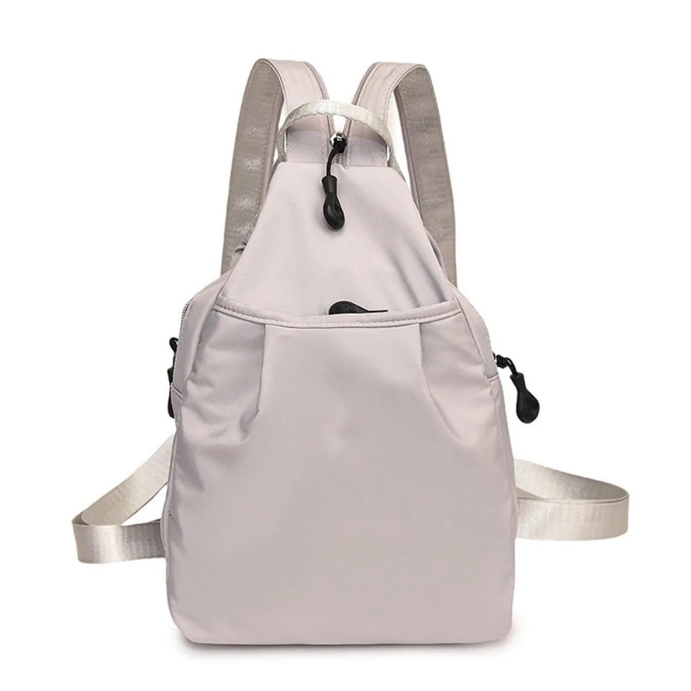 Zaino in tessuto Oxford tinta unita Borsa a tracolla casual leggera di grande capacità con tracolla regolabile in nylon