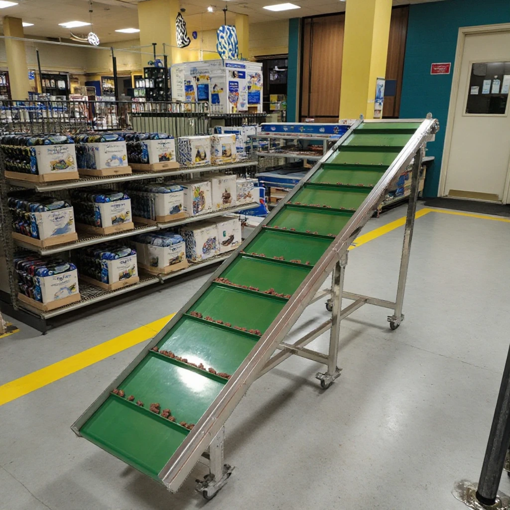 Adjustable speed stainless steel frame Mobile Conveyor belt