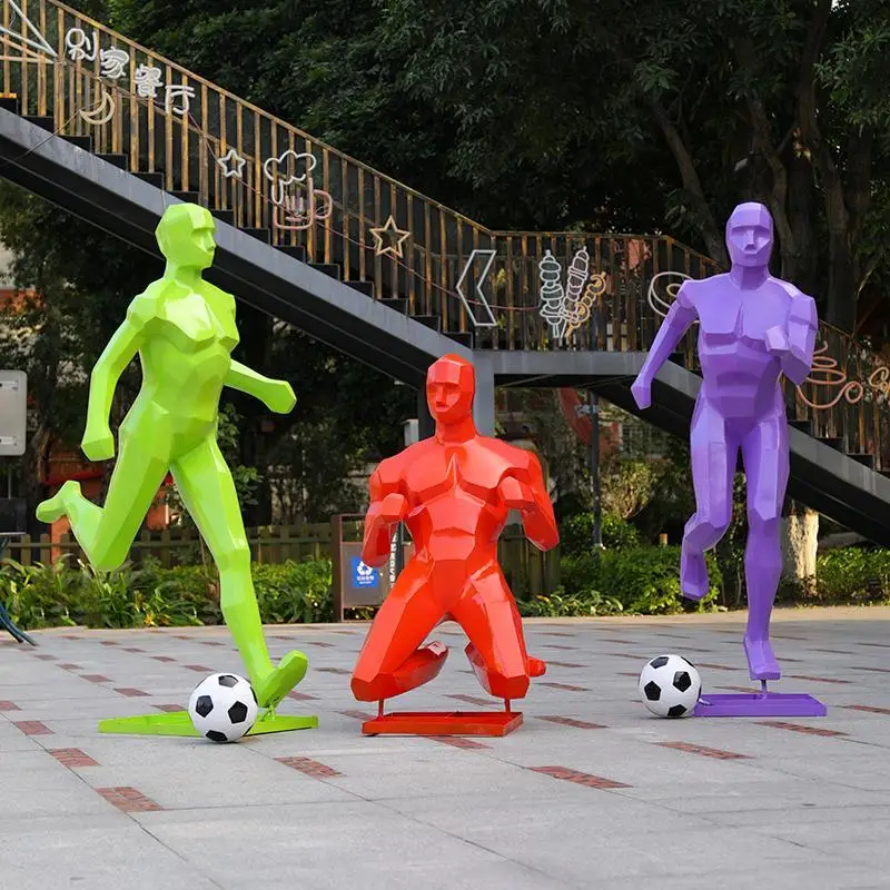 

Abstract running figure fiberglass sculpture square stadium school lawn decoration ornament