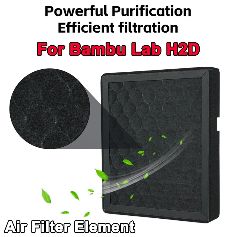 

Для Bambu Lab H2D элемент воздушного фильтра с активированным углем фильтр для очистки воздуха сменный фильтр аксессуары для 3D-принтеров