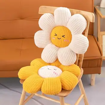 Korejské květinové dekorační polštáře, polštářky, slunce s úsměvem na tváři, pohovka, auto, opěradlo, dekorativní krásná podlahová rohož, kancelářská židle 8 nejlepší prodej Korejský podlahový polštář - №4