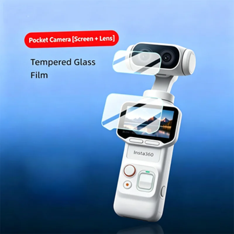 For Insta360 Luna Ultra Compatible With Display Screen And Lens Tempered Glass Anti Burst High Definition Scratch Resistant Kit