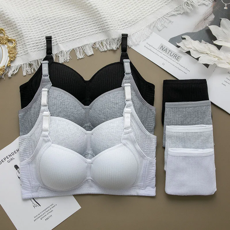 Teenager Girls' Underwear Teenager Training Bra+Underwear Set 12/14/16 Year Old Girls' Underwear Children's Bra Youth Clothing