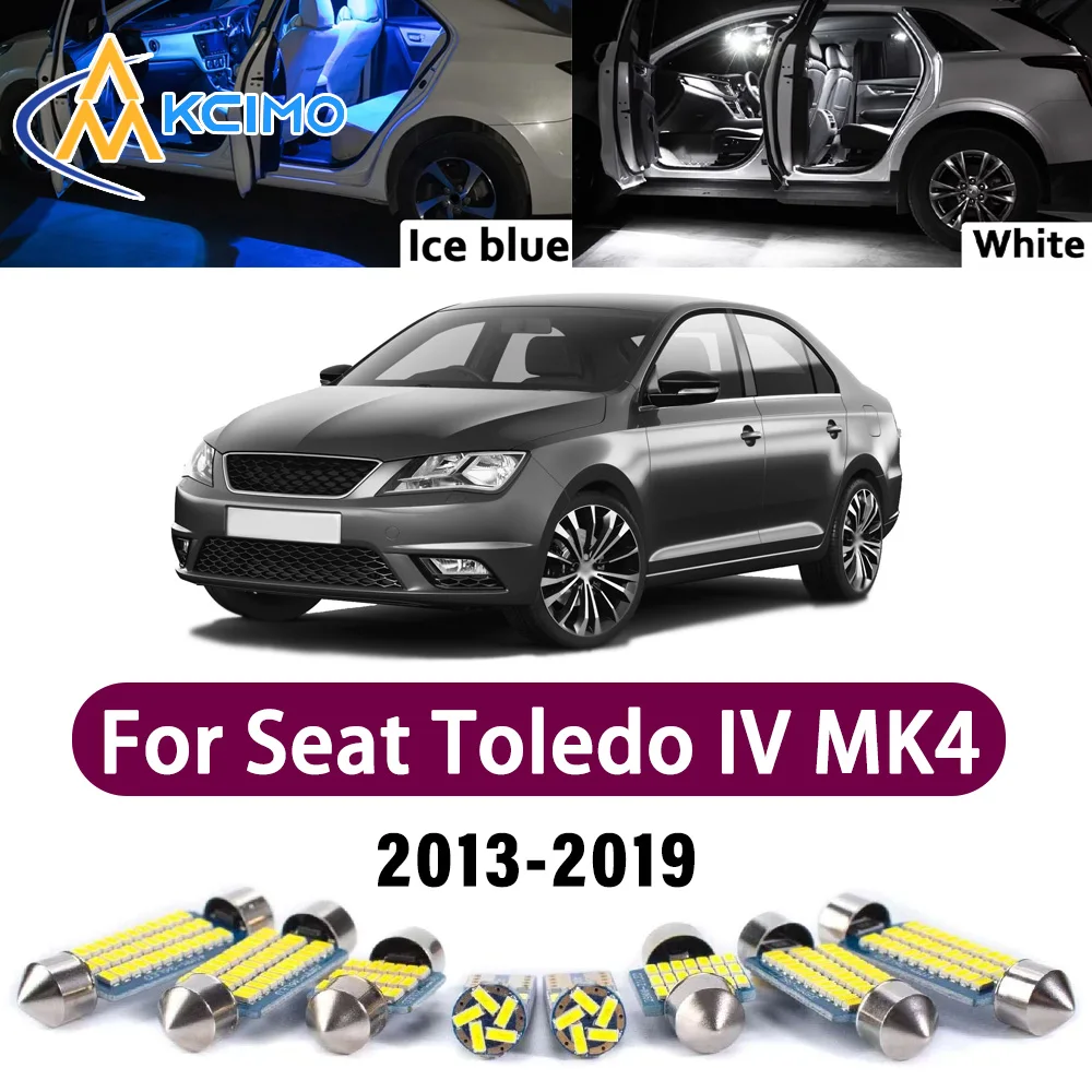 

High Lumen CANBUS Error Free LED Interior Light Kit For Seat Toledo IV MK4 KG KG3 2013-2019 Trunk Reading Dome Lamp Bulbs Set