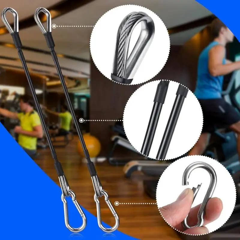 1/2 Piezas de Extensión de Cable para Gimnasio Compatible con Bowflex ​   Accesorios para Gimnasio en Casa, Máquina para Extensión de Piernas y Tríceps, 25 cm