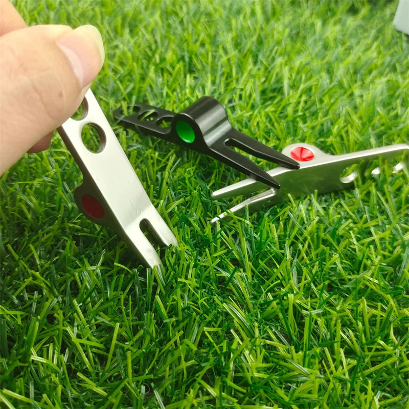 Durável Zinc Alloy Golf Ball Fork, Pivot Repair Tool, Compatível, Portátil, Golf Divot Tools