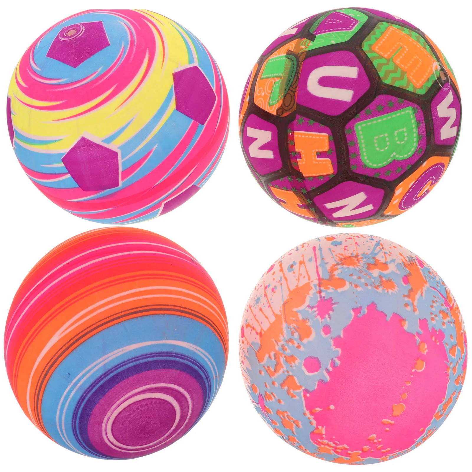 

4 Pcs Beach Gifts Ball Volleyball Fluorescent Volleyballs Blow up Pvc Swimming Pool