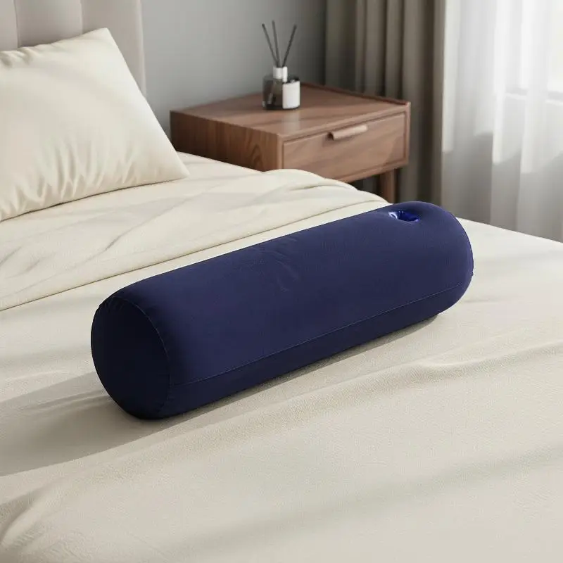 Longer Size Soft Inflatable Bolster Pillow Blue Color High Value Inflatable Seat Cushion Comfort Support Pad Daily Furniture Use