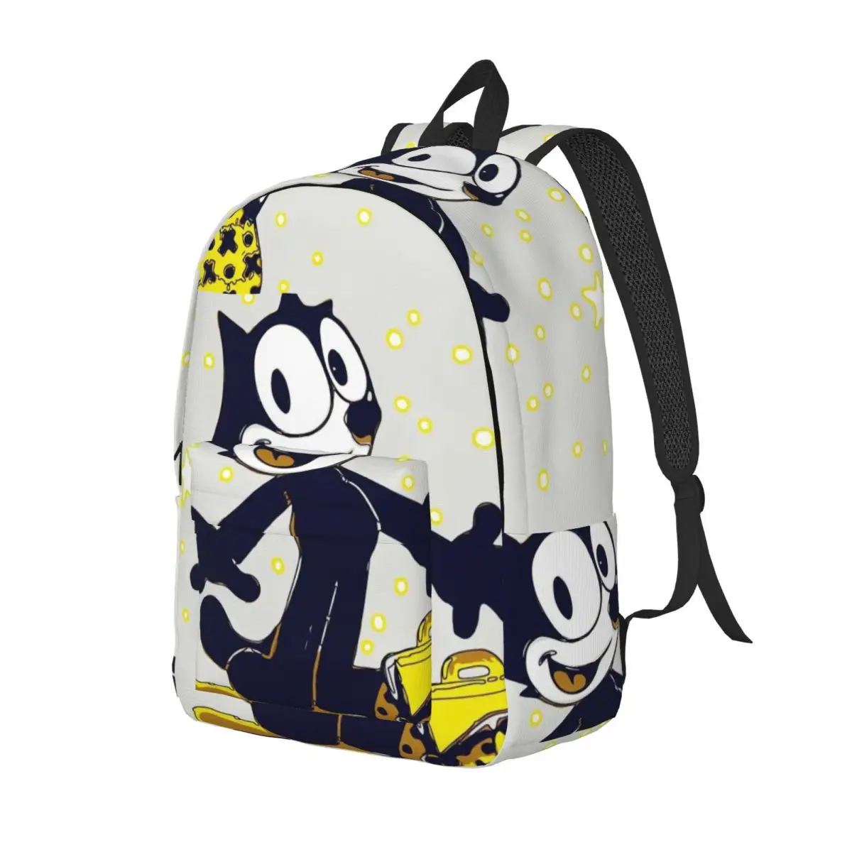 Birthday Gift Happys Sturdy Shoulder College Bag F-Felix The Cat Cartoon Vintage Preschool Schoolbag For Work