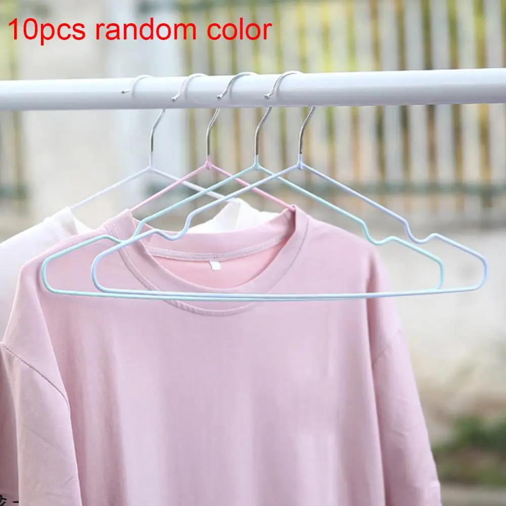 

10Pcs Stainless Steel Non-slip Shirt Trouser Coat Hook Hanger Clothes Stand