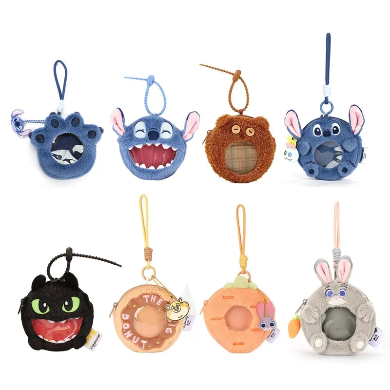 New Disney Stitch Crazy Zootopia Series Judi Nick Leopard Police Officer Smachley Doll Cartoon Cute Coin Purse Pendant