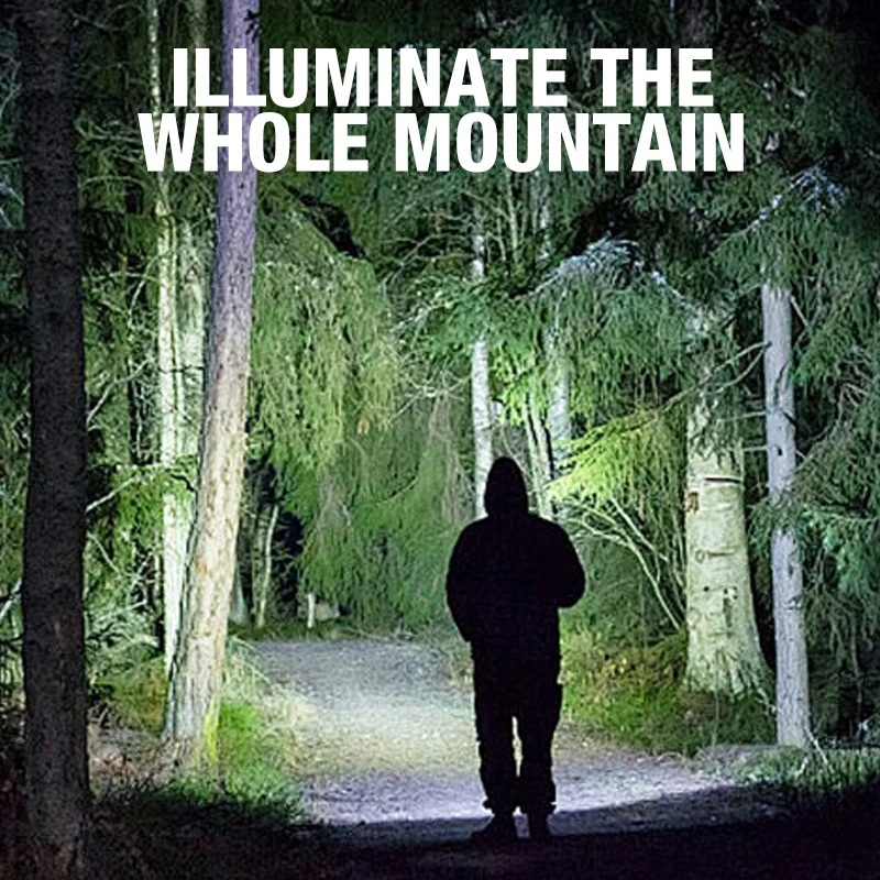 Ultra-High Power Flashlight, Digital Electronic Display, Waterproof Flashlight, Zoom Flashlight, Outdoor Camping Lamp