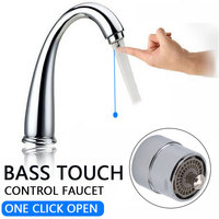 1Pcs Mrosaa Brass One Touch Control Faucet Aerator Water Saving Tap Aerator Valve Male Thread 23.6mm Bubbler Purifier Stop Water