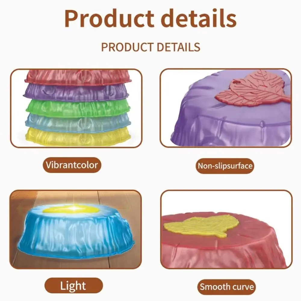 Pierres lumineuses à intégration sensorielle, 6/8 pièces, antidérapantes, favorisant les compétences de Coordination, lumières de planche d'équilibre pour tout-petits