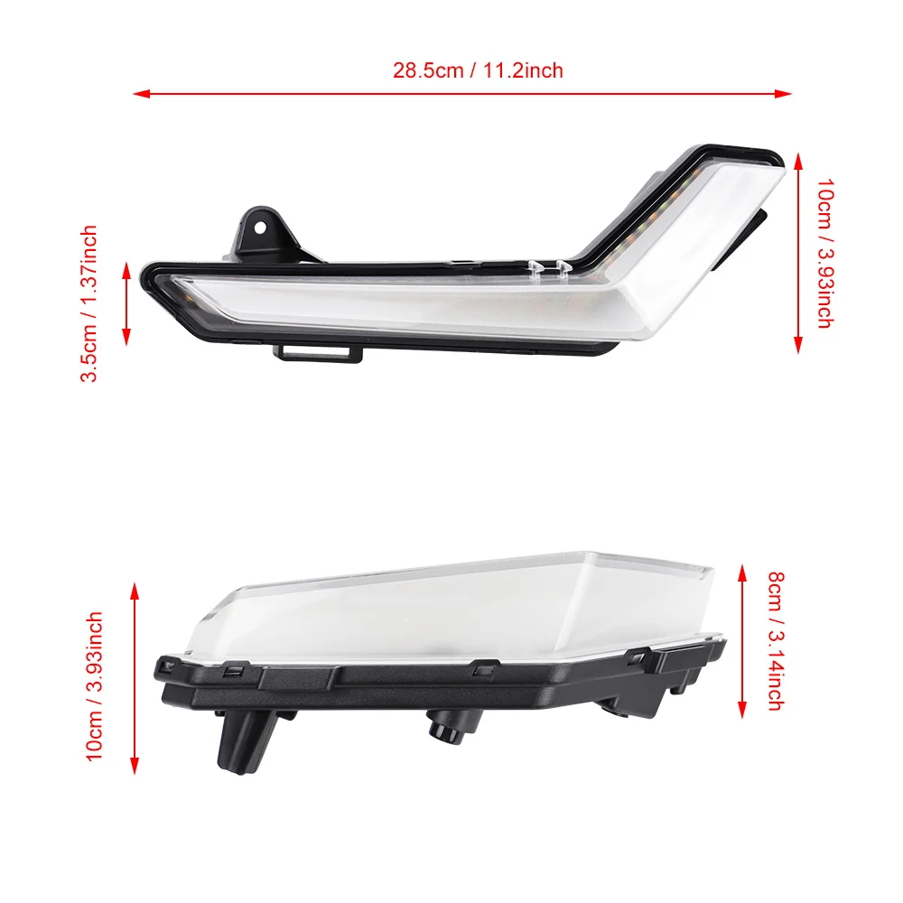 ATV LED إشارة الانعطاف الأمامية الصفراء المتدفقة الأبيض DRL لـ Can-Am Defender/ Max 2020+ Commander/Max 2021+