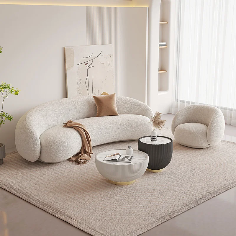 Nordic Modern Living Room Sofa Minimalist Lounge White Relaxing Living Room Sofa Romantic Couch Divani Da Soggiorno Furnitures