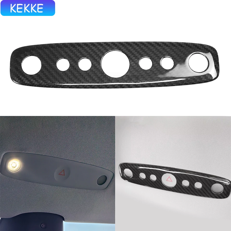 

Front Reading Light Panel Dry Carbon Fiber Hardware Car Exterior Accessories For Tesla Model 3 2023-up