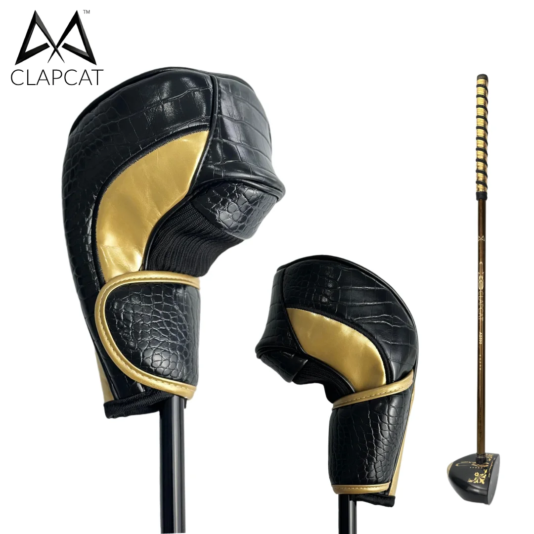 CLAPCAT Park Golf Club Head Cover Leather PU Head Cover for Park Golf Club