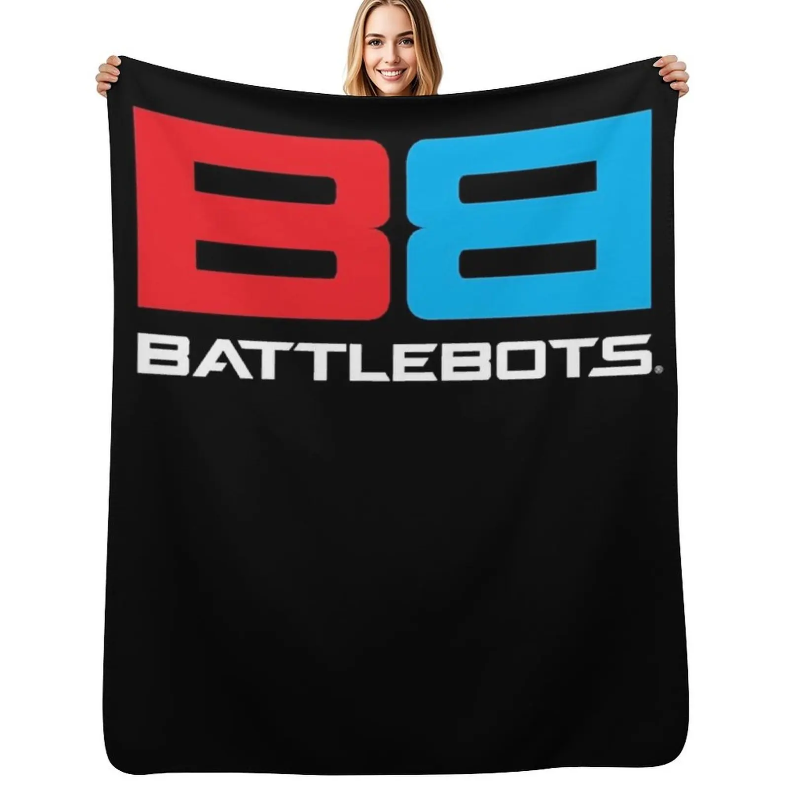 

BATTLEBOTS Throw Blanket Luxury Designer Soft Beds Shaggy Camping Blankets