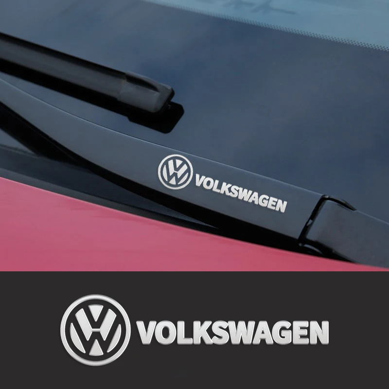 Adesivos de limpador de emblema de metal para carro, decoração reflexiva, decalques para volkswagen golf 5 tiguan polo golf 6 golf 7 jetta,