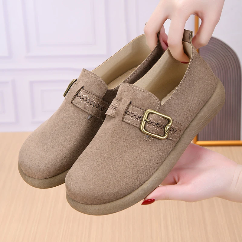 Women's shoes 2026 spring loafers soft soled casual single shoes flat shoes comfortable breathable sneakers