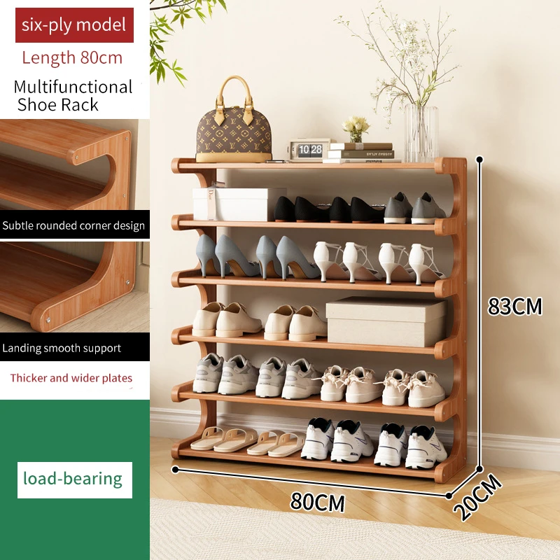 جديد 80 سنتيمتر رف الأحذية واسعة الجرف مدخل بسيط المنزلية اقتصادية 6 الطبقة خزانة خذاء عنبر الرف غرفة نوم التخزين المنظم