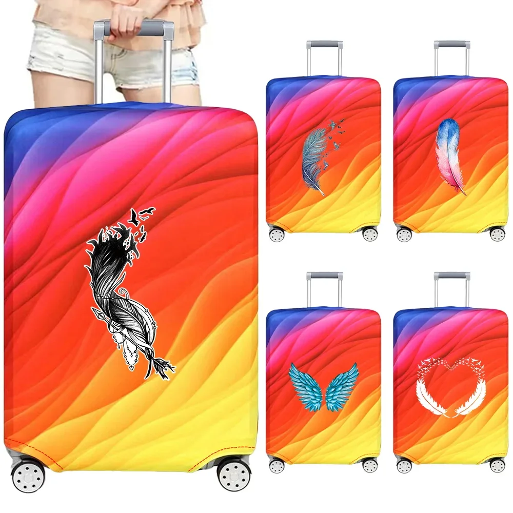 

Luggage Protective Cover Stretch Fabric Luggage Protective Covers Dust Cover Anti-Scratch Protective Suitcase Covers Feather