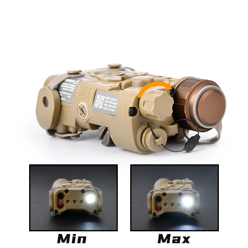 Versión táctica de nailon L3 NGAL rojo azul verde indicador M300a linterna LED sin láser IR Airsoft puntería PEQ ajuste riel de 20mm