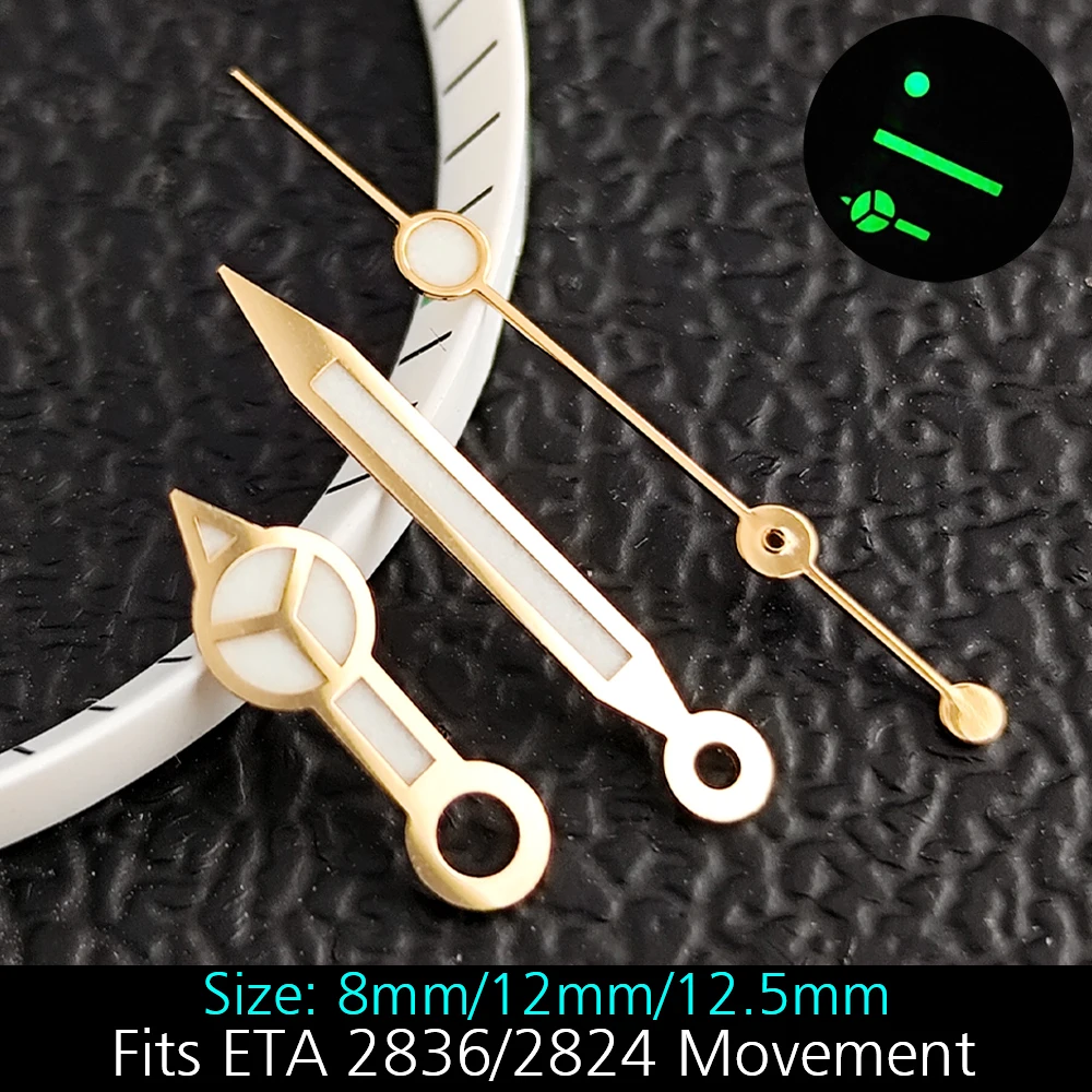 Uhrzeiger Grün/Blau Leuchtende Zeiger Passend für NH35/ETA2824/Miyota8285 Uhrwerke Zubehör Armbanduhrenteile für Herren NH35 Zeiger – Detail 5