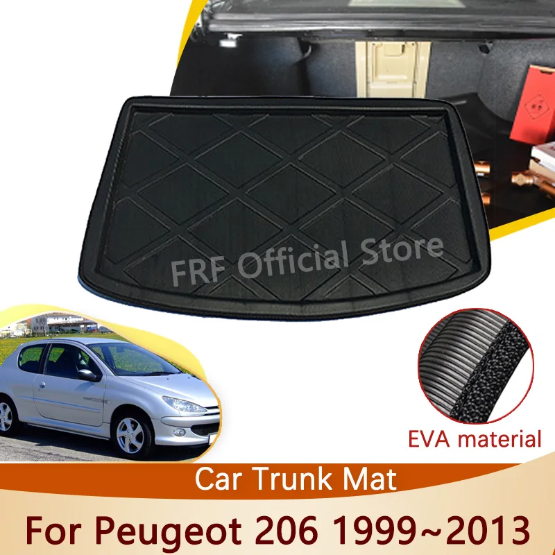 Auto for Peugeot 206 GTi 1999~2013 2011 2007 2005 2004 2002 2001 Accessories Trunk Mat Floor Tray Waterproof Cargo Boot Carpet