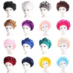 Layer Adjust Head Cover Hat For Curly Springy Hair Styling Accessories Women Night Sleep Hair Caps Silky Bonnet Satin Double