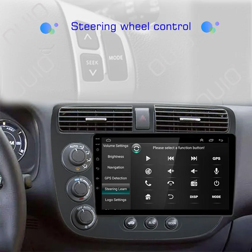 Android 15 Carplay Auto For Honda CIVIC 2000 2001 2002 2003-2006 Car Radio Stereo GPS Navigation Multimedia Video Player NO 2Din