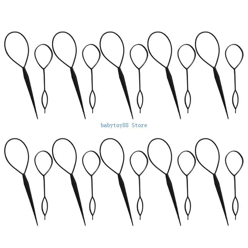 

Y4UD Женский набор инструментов для хвоста волос, набор из 10 инструментов для плетения волос с инструментом для плетения волос