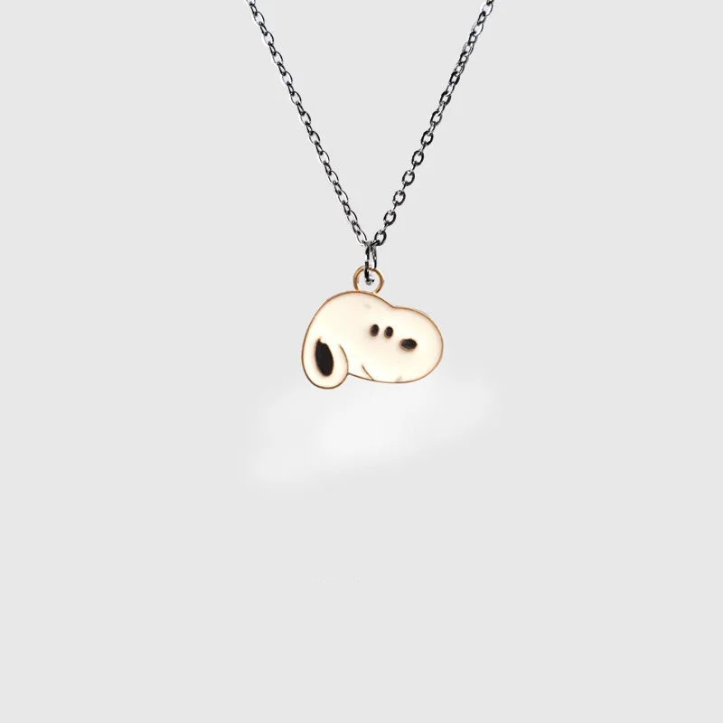 SnoAmendments-Collier cœur de dessin animé mignon et doux pour couple, chaîne de chandail simple à la mode, clavicule Bestie, cadeau assressenti