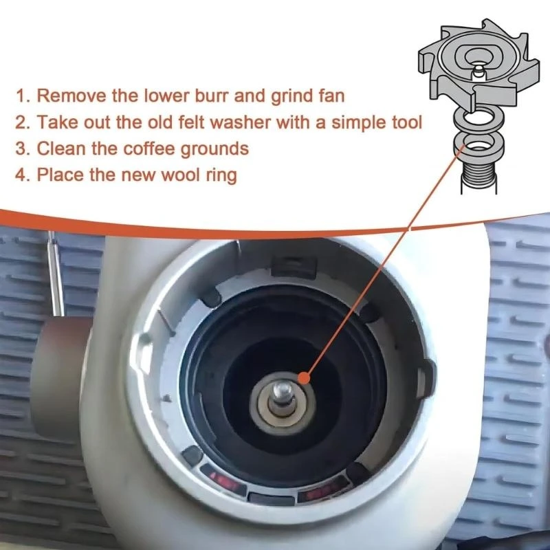 8Pieces Soft Filt Ruis Reduction Wasmachines Vervangende pakking voor koffiemachine
