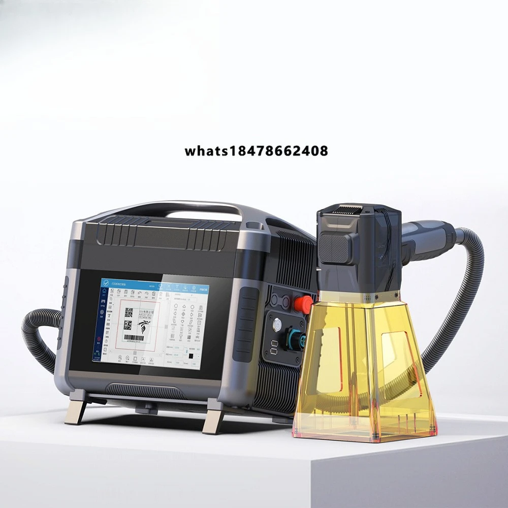Portable 20W 30W Marking Machine Handheld Marking Machine with Battery for PVC Plastic Stainless Steel Metal Fiber Marking