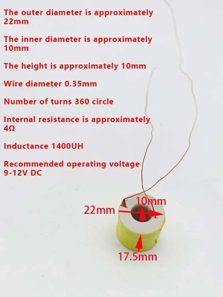 1000/480/360 Turns Wire Diameter 0.35 Magnetic Levitation Coil 35*10*20 Can Be Equipped With Iron Core Electromagnet