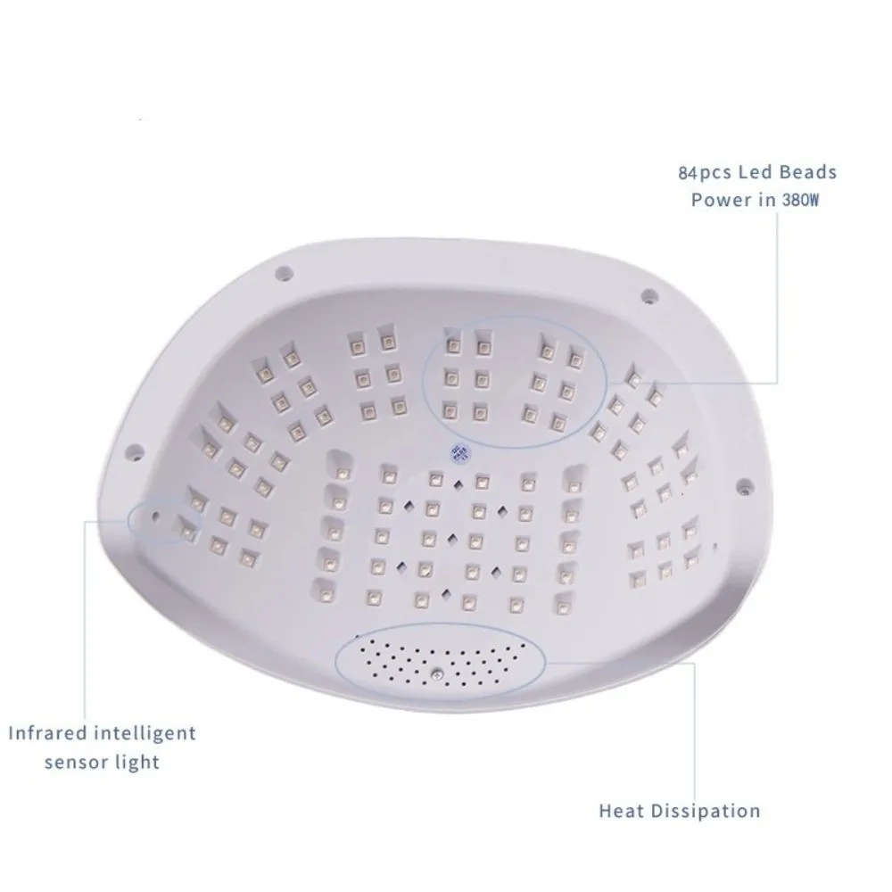 Professional 380W 84LEDS LED Nail Lamp Automatic Sensor with 4 Timers UV Nail Lamp Manicure Equipment Nail Light