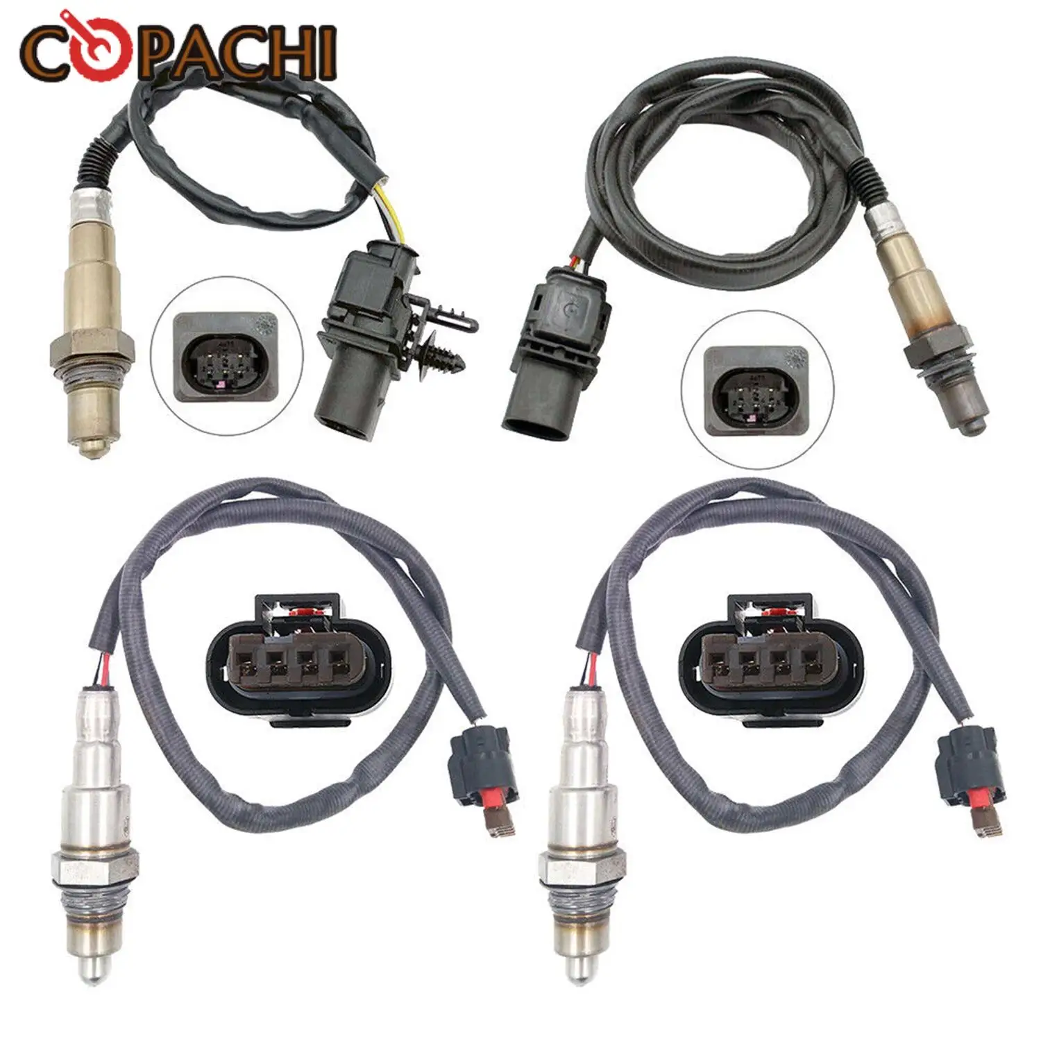 

4Pcs Oxygen Sensor DS7A-9G444-CB DS7A9G444CB for 2015-2016 Ford F-150 V6 3.5L only fit Turbo Upper+Lower