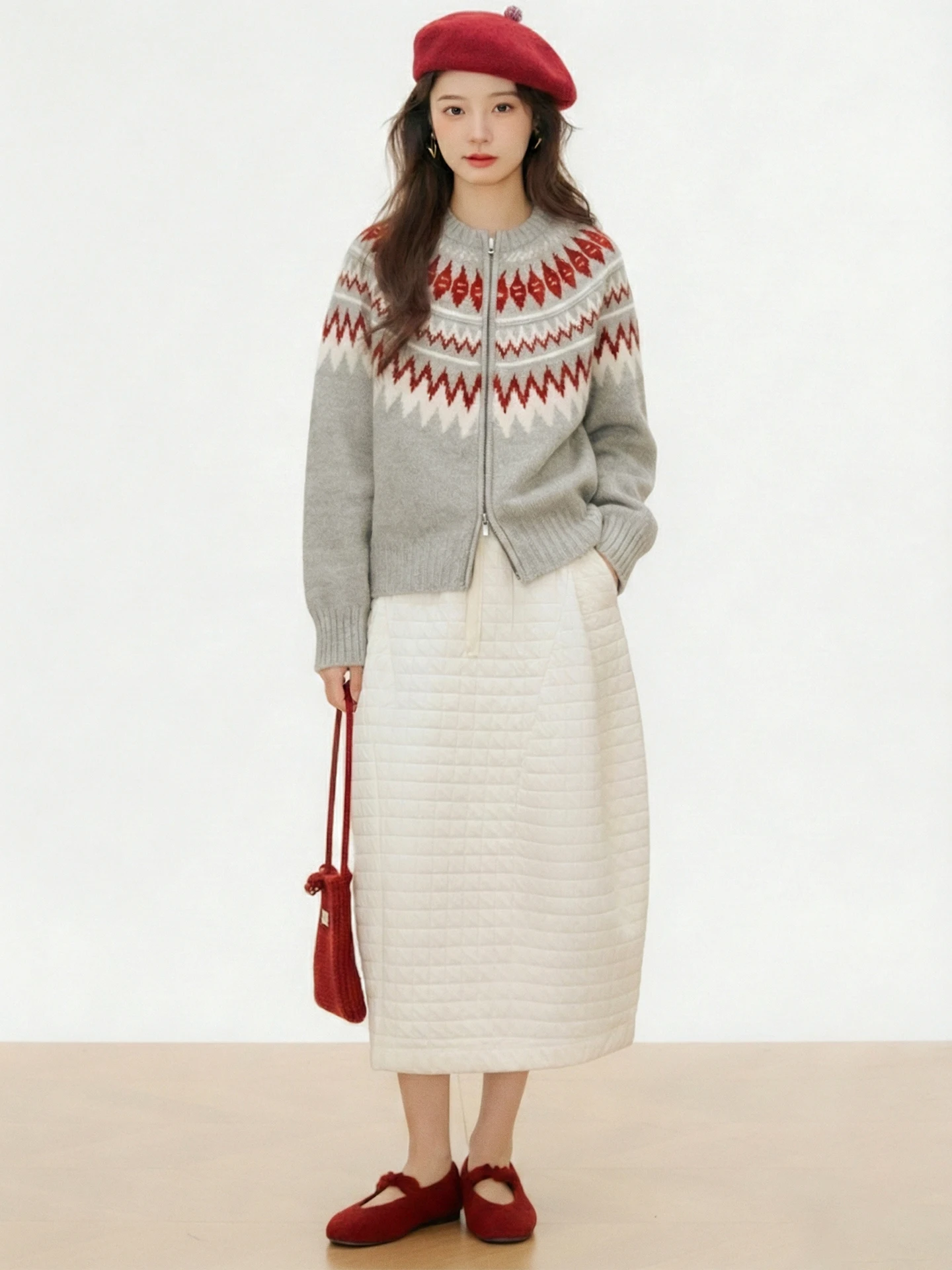 

Feilao Island Knitted Long Sve Cardigan Women's Early Spring New Sle Commute Versatile Loose Fit Soft Sweater Jaet